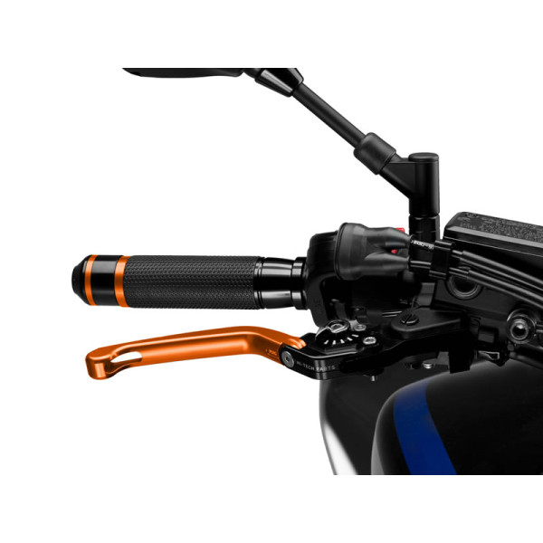 Puig Folding V3 Brake (Orange Lever With Blue Selector) Black